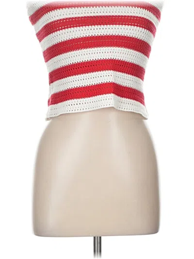 Pre-owned The Workshop Faux Leather Skirt In Red