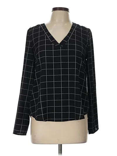 Pre-owned The Workshop Long Sleeve Blouse In Black