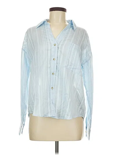The Workshop Long Sleeve Blouse In Blue