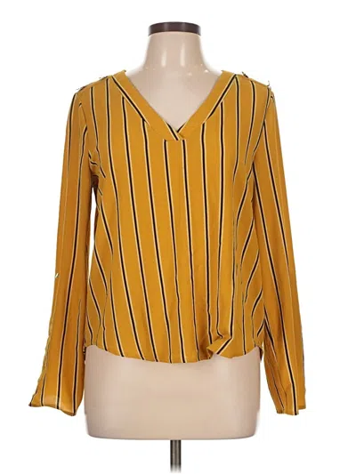 Pre-owned The Workshop Long Sleeve Blouse In Yellow