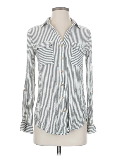Pre-owned The Workshop Long Sleeve Button Down Shirt In Gray