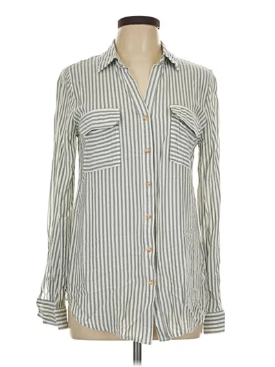 Pre-owned The Workshop Long Sleeve Button Down Shirt In Gray