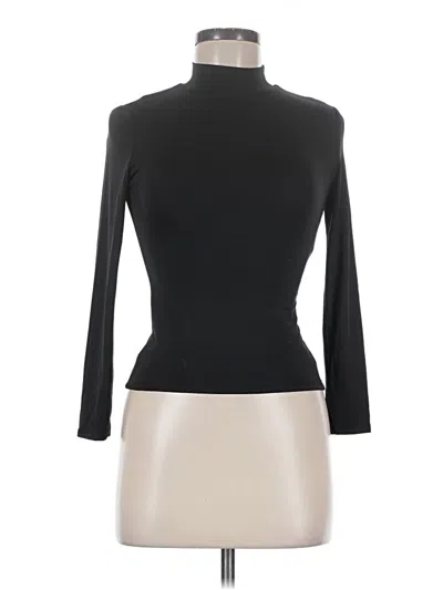 Pre-owned The Workshop Long Sleeve Top Black Turtleneck Tops