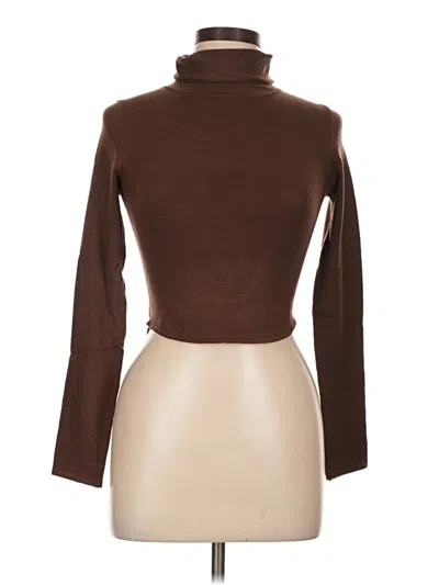 The Workshop Long Sleeve Turtleneck In Brown