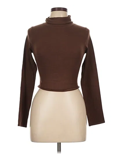 Pre-owned The Workshop Long Sleeve Turtleneck In Brown
