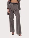 The Workshop Pinstripe Trouser In Gray In Grey