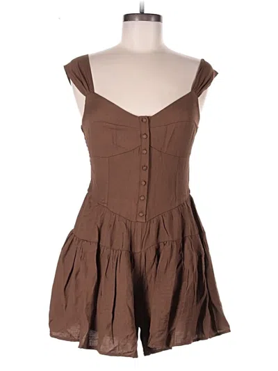 Pre-owned The Workshop Romper In Brown