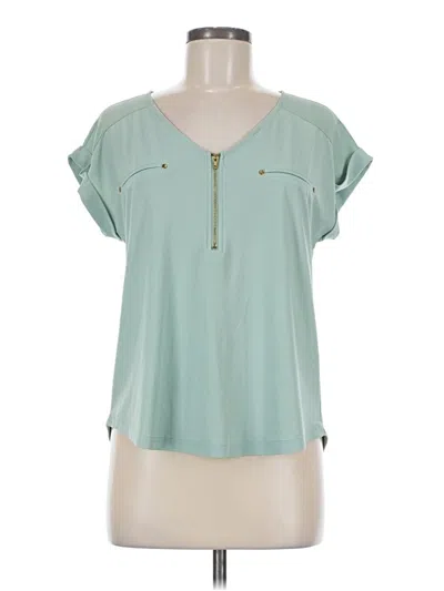 Pre-owned The Workshop Short Sleeve Henley Shirt In Green