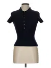 The Workshop Short Sleeve Turtleneck In Black