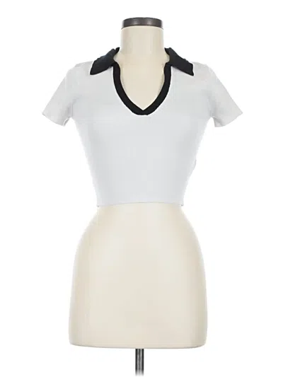 Pre-owned The Workshop Short Sleeve Turtleneck In White