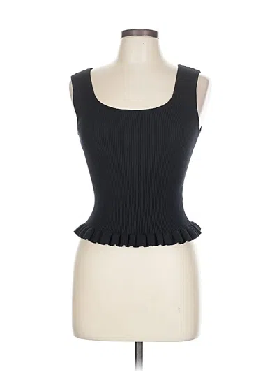 Pre-owned The Workshop Sleeveless Top Black Sweetheart Neckline Tops
