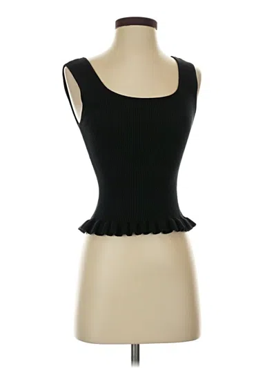 Pre-owned The Workshop Sleeveless Top Black Sweetheart Neckline Tops
