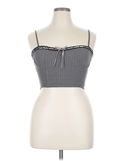 Pre-owned The Workshop Sleeveless Top Gray Sweetheart Neckline Tops