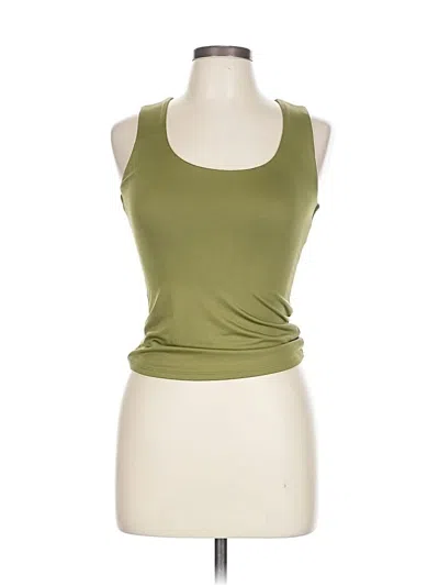 Pre-owned The Workshop Sleeveless Top Green Halter Neckline Tops