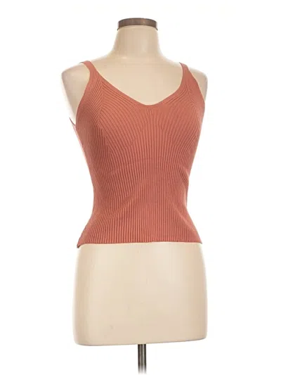 Pre-owned The Workshop Sleeveless Top Orange Sweetheart Neckline Tops