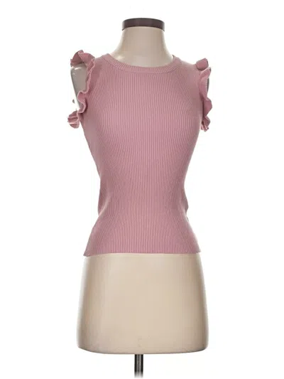 Pre-owned The Workshop Sleeveless Top Pink Sweetheart Neckline Tops
