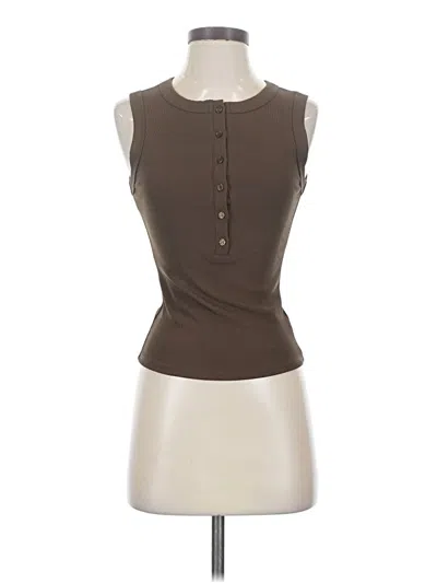 Pre-owned The Workshop Sleeveless T-shirt In Brown