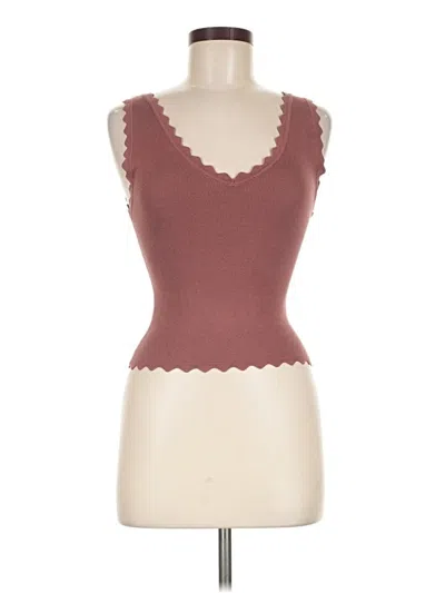 Pre-owned The Workshop Sleeveless T-shirt In Burgundy