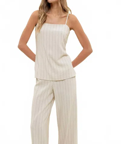 The Workshop Studio Pinstripe Cami Top In White