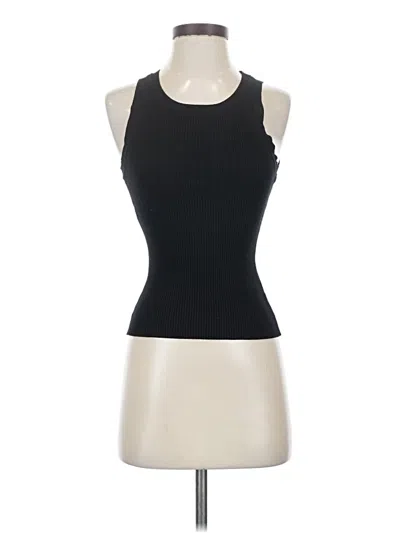 Pre-owned The Workshop Tank Top Black Halter Neckline Tops