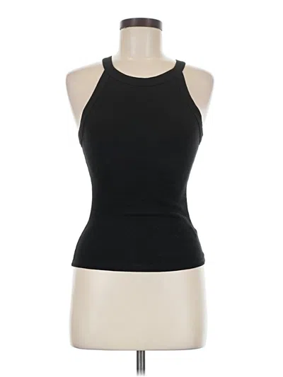Pre-owned The Workshop Tank Top Black Halter Neckline Tops