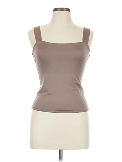 Pre-owned The Workshop Tank Top Brown Strapless Neckline Tops
