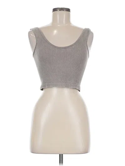 Pre-owned The Workshop Tank Top Gray Strapless Neckline Tops