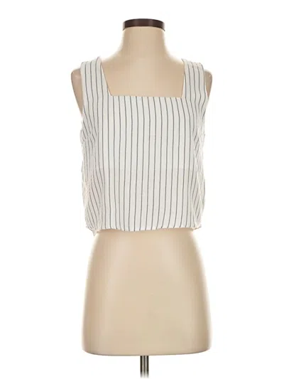 Pre-owned The Workshop Tank Top Ivory Halter Neckline Tops In White