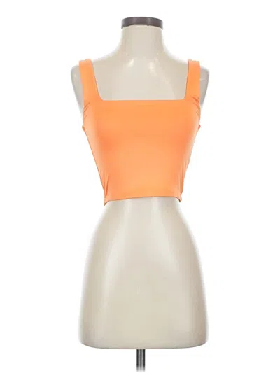 The Workshop Tank Top Orange Strapless Neckline Tops