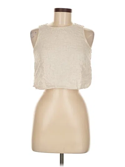 Pre-owned The Workshop Tank Top Tan Halter Neckline Tops In Brown