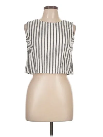 Pre-owned The Workshop Tube Top Ivory Strapless Neckline Tops In White