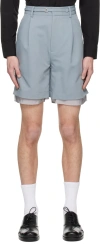 The World Is Your Oyster Gray Layered Shorts In Grey