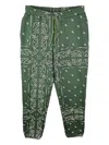 The World Is Yours Paisley-pattern Sweatpants In Green