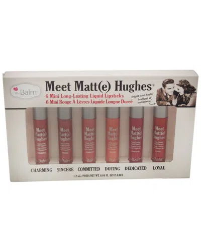 Thebalm Set Of 6 0.04oz Meet Matte Hughes Mini Long-lasting Liquid Lipsticks In Pink