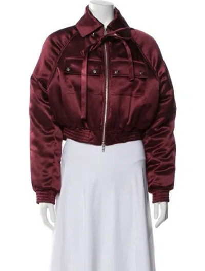 Pre-owned Thebe Magugu Bomber Jacket In Red