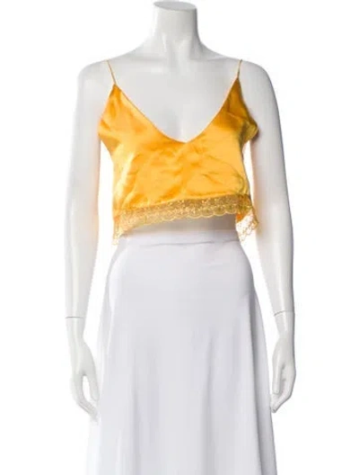 Pre-owned Thebe Magugu V-neck Sleeveless Crop Top In Multi