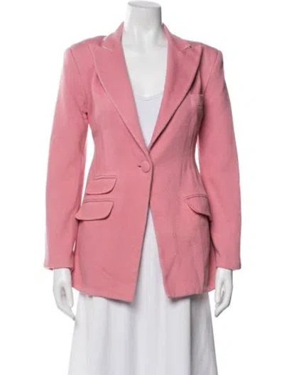 Pre-owned Thebe Magugu Wool Blazer In Pink