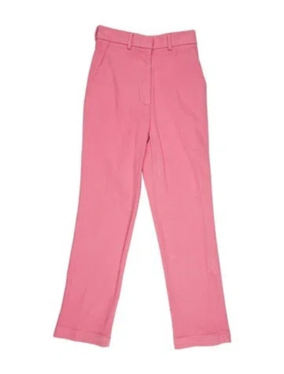 Pre-owned Thebe Magugu Wool Straight Leg Pants In Pink