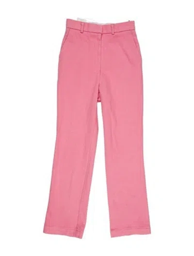 Pre-owned Thebe Magugu Wool Straight Leg Pants In Pink