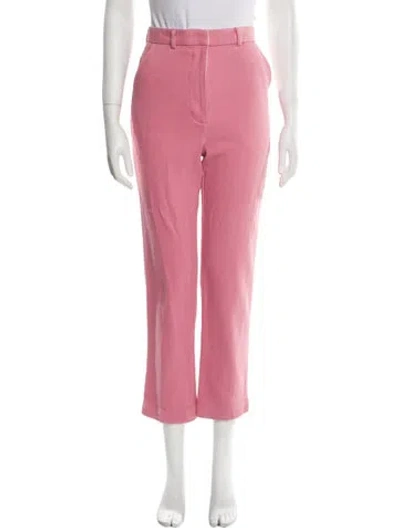 Pre-owned Thebe Magugu Wool Straight Leg Pants In Pink