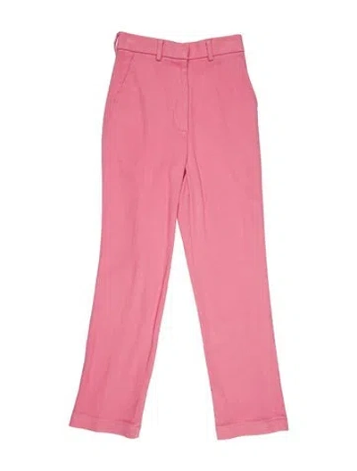 Pre-owned Thebe Magugu Wool Straight Leg Pants In Pink