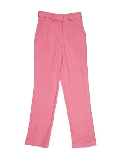 Pre-owned Thebe Magugu Wool Straight Leg Pants In Pink