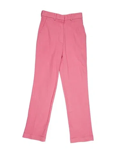 Pre-owned Thebe Magugu Wool Straight Leg Pants In Pink