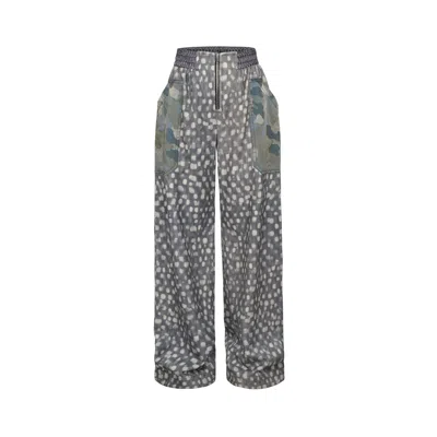 Thefour Women's Grey / Blue Fuel Pants - Opal In Blue/grey