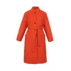 Thefour Women's Yellow / Orange / Red Noble Wool Coat In Yellow/orange/red