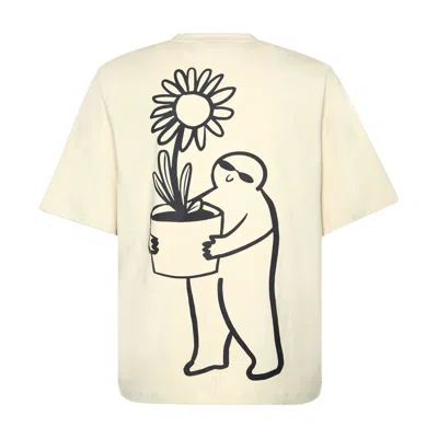 Thegtfashion Men's Neutrals Sunflower Pot T-shirt