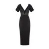 Thegtfashion Women's Black Leather Corset Dress