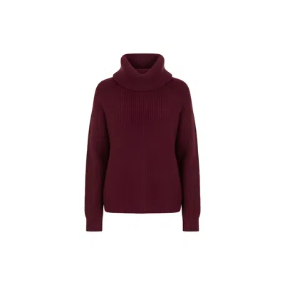 Thegtfashion Women's Neutrals / Red Cozy Burgundy Turtleneck Knit Sweater