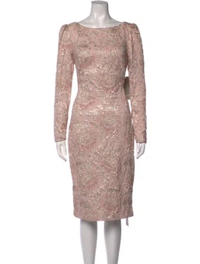 Pre-owned Theia Acetate Knee-length Dress W/ Tags In Pink
