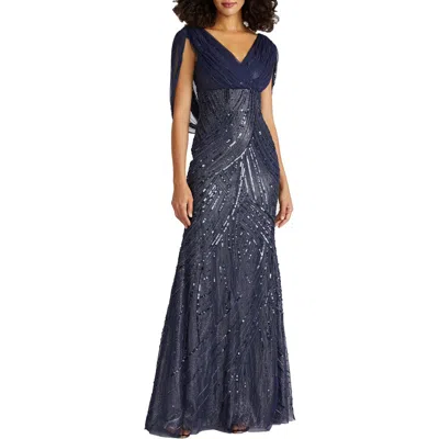 Theia Addie Womens Beaded Polyester Evening Dress